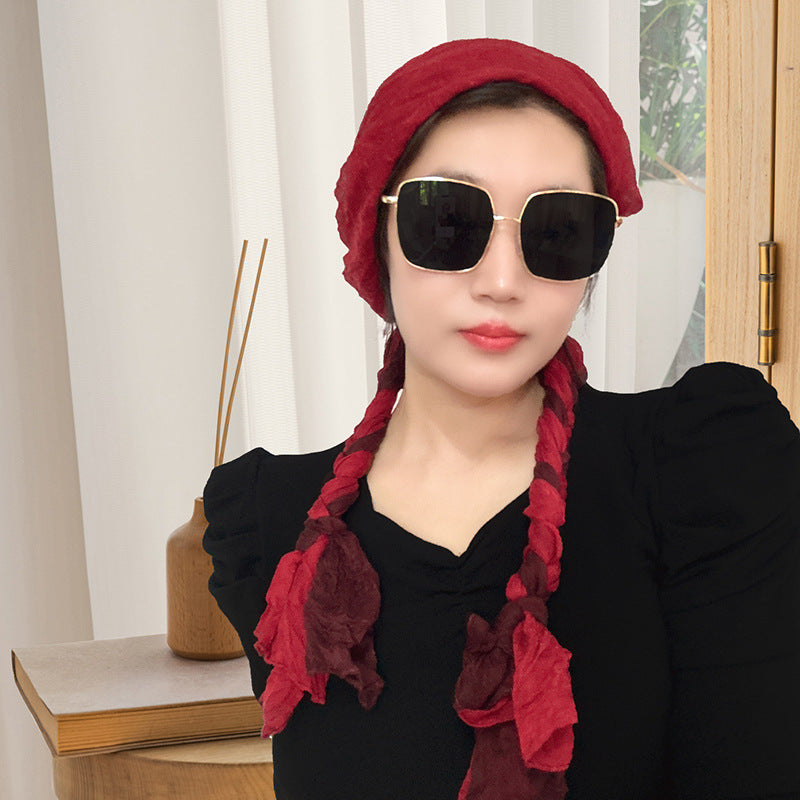 Hand-woven Hair Braid Scarf Girls Fashion Thin Scarf
