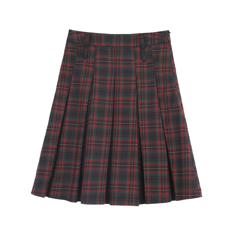 Line Plaid Skirt Women's High Waist Design Sense