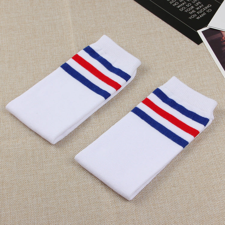 Student Stripe Tube Socks Children's Pure Cotton