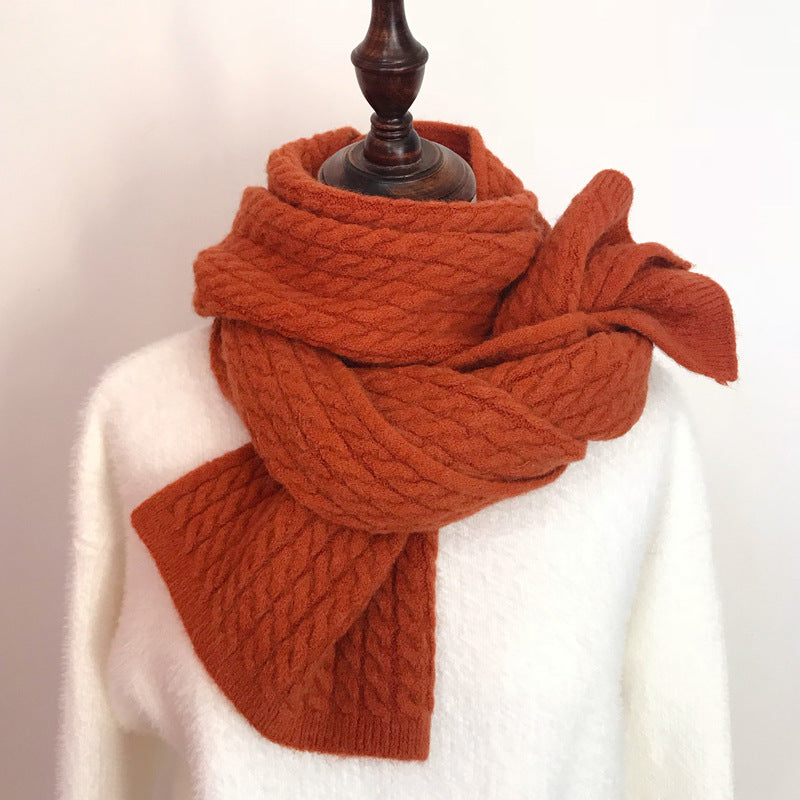Women's Fashion Versatile Solid Color Warm Neck Shawl