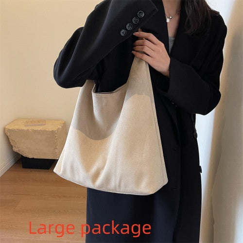 Retro Soft Suede Large Capacity Shoulder Bag