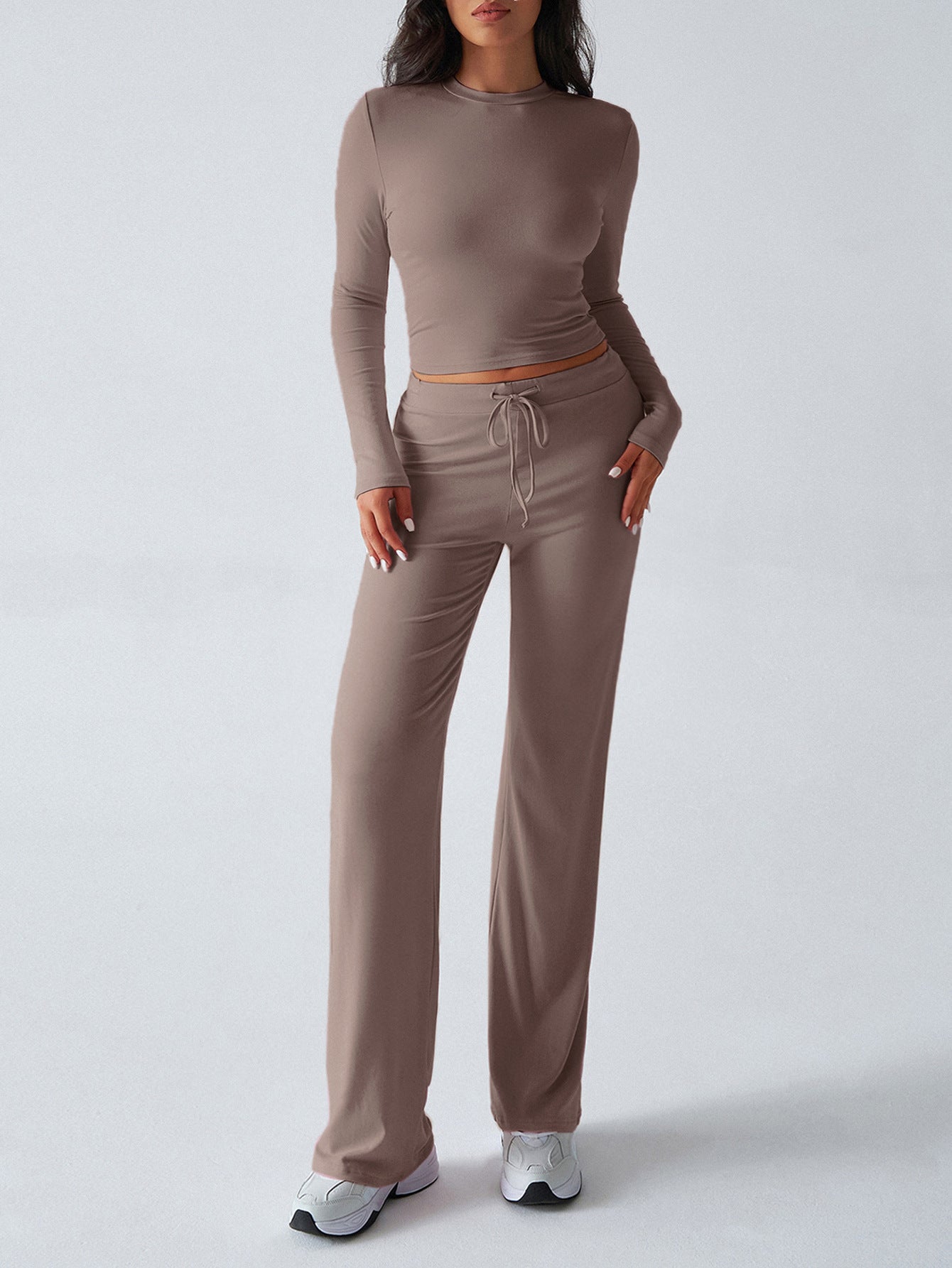 Women's Long Sleeve Straight-leg Pants Suit