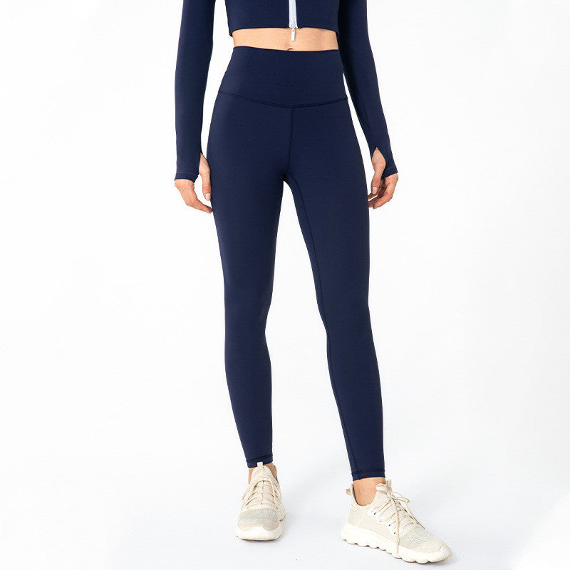 High-waisted Butt-lifting Sanded Fitness Pants