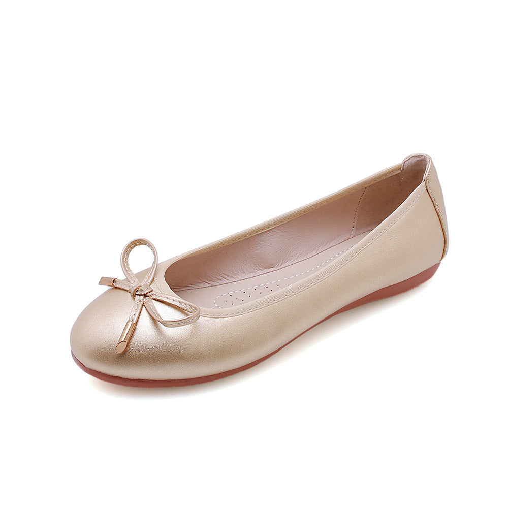 Foldable Ballet Shoes Soft Bottom Gommino Shallow Mouth Work Foreign Trade Cross-border