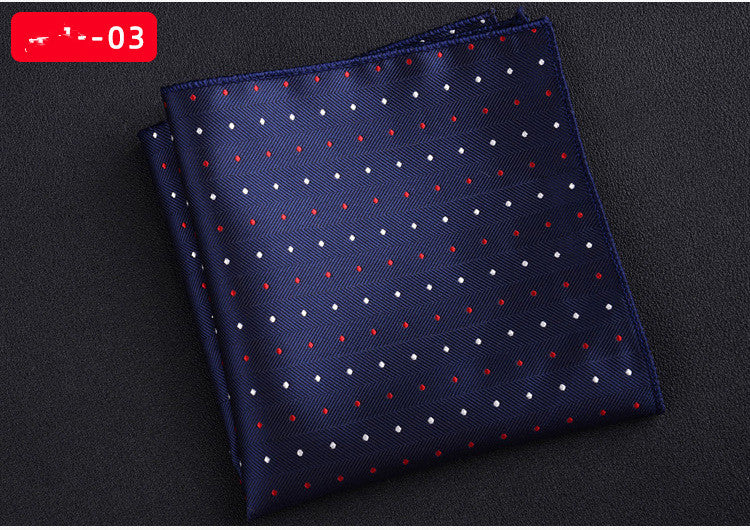 Men's Textured Retro Embroidery Jacquard Square Scarf
