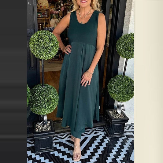 New Womens Fashion Casual Sleeveless A-line Dress