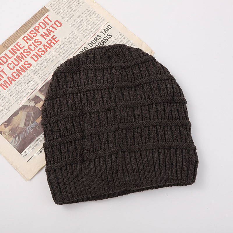 Jacquard Striped Men's Knitted Warm Wool Hat