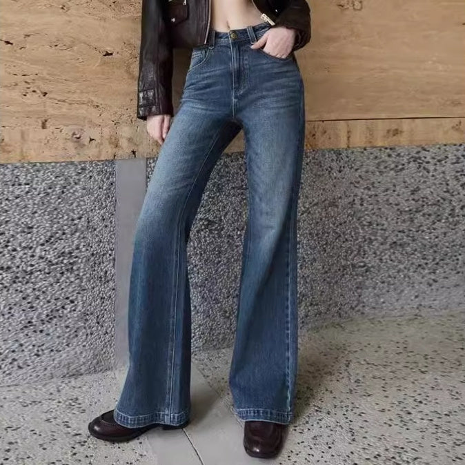 Tencel Firesidet Elastiske Skinny Højtaljede Mopping Retro Slim Jeans