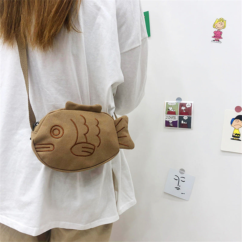 Japanese Creative Cute Cartoon Ugly Cute Fish Canvas
