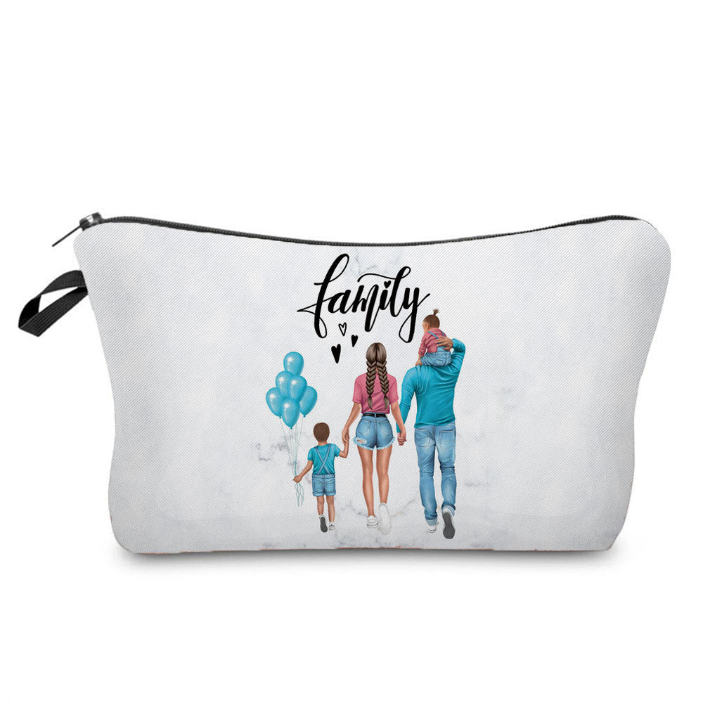 Mother And Daughter Printed Cosmetic Bag Storage And Portable