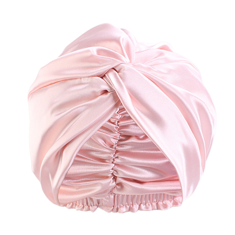 Artificial Silk Double-layer Cross Twist Nightcap
