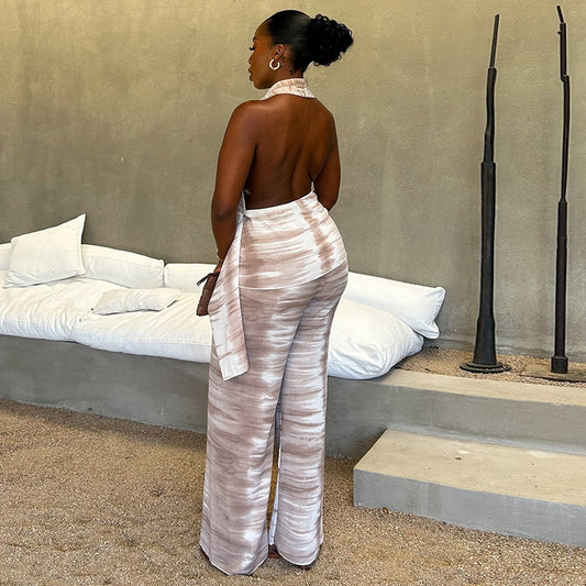 High Waist Tight Straight-leg Pants Fashion Jumpsuit Fashion