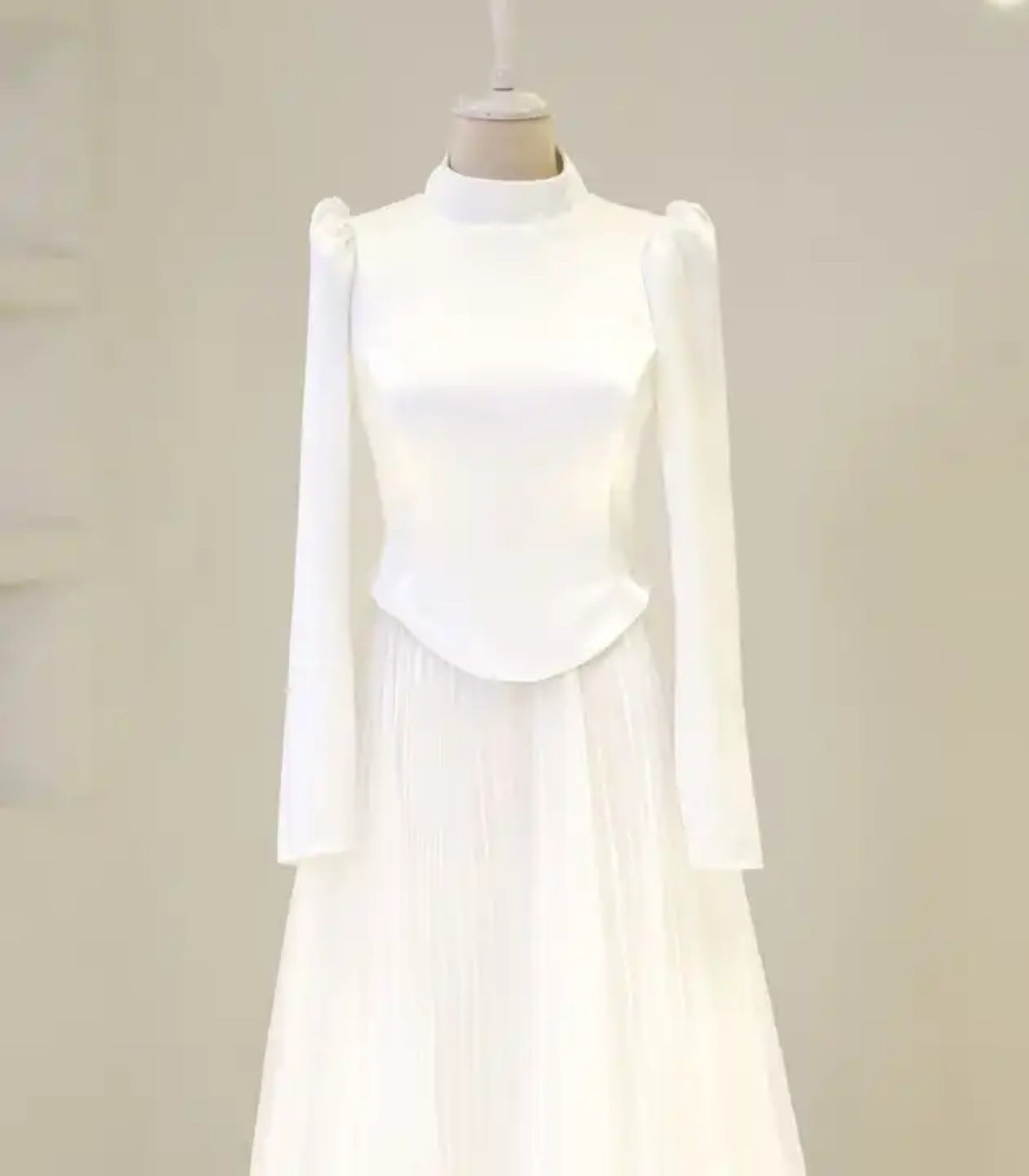 Muslim Attire Formal Dress With Long Sleeves, A Mandarin Collar, And Full Coverage