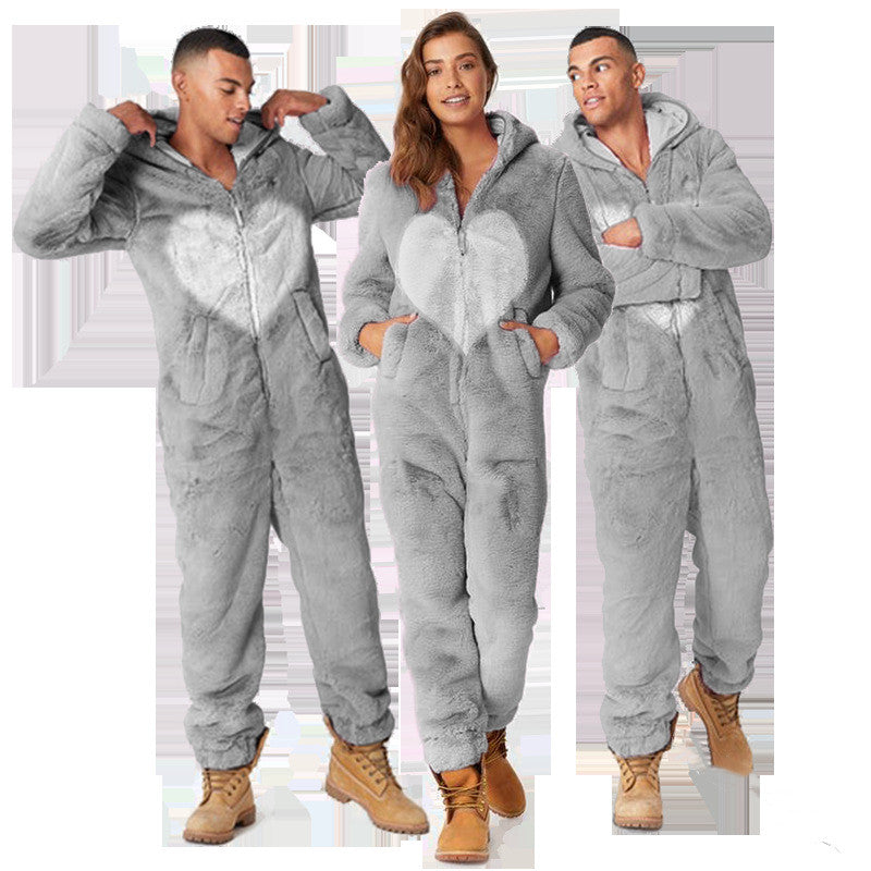 Solid Color Love Printed Casual Home Wear
