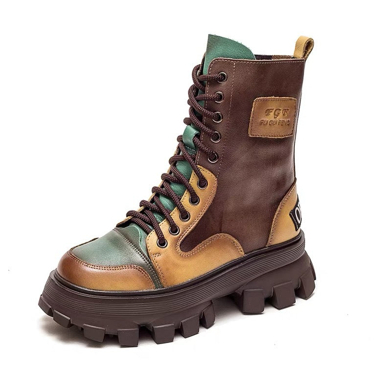 Round Toe Platform High-top Fashion Women's Shoes