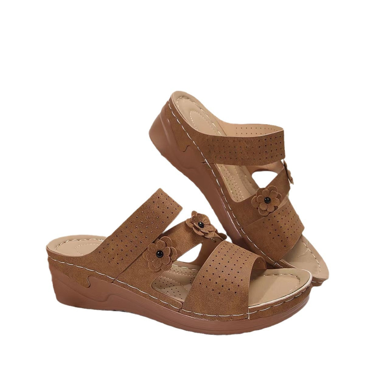 Wedge Platform Sandals With Plus Size Beach