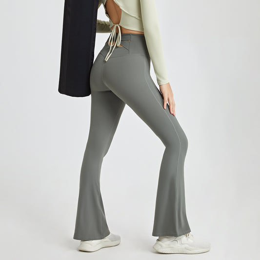 Nude Feel Stretch Yoga Bell-bottom Pants