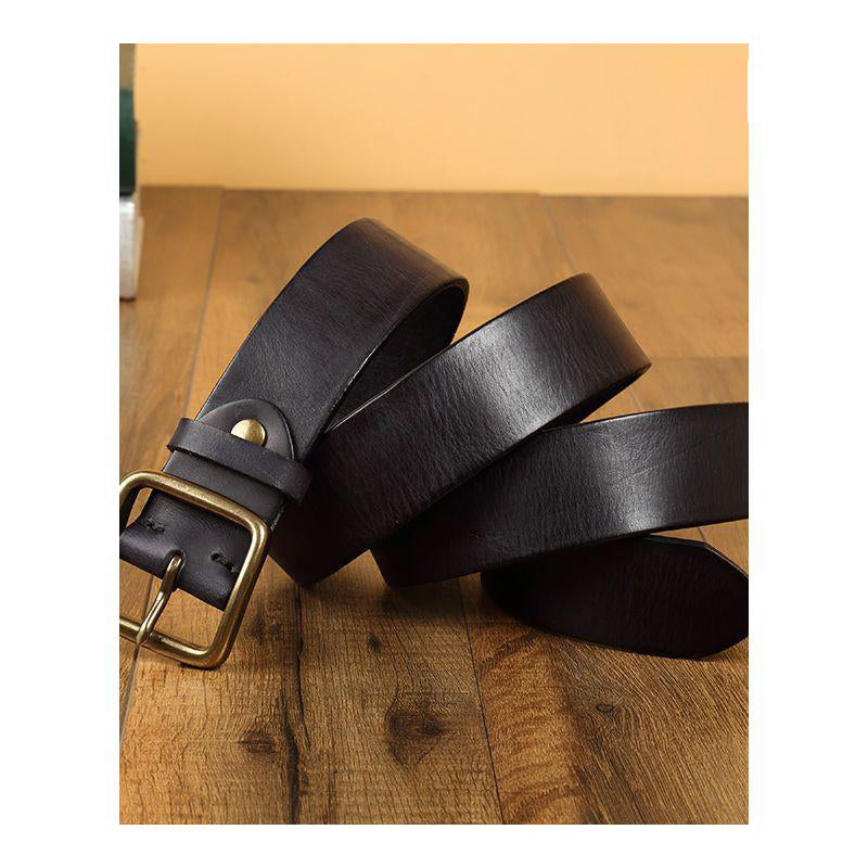 Cowhide Handmade Vintage High-end Trendy All-match Jeans Belt