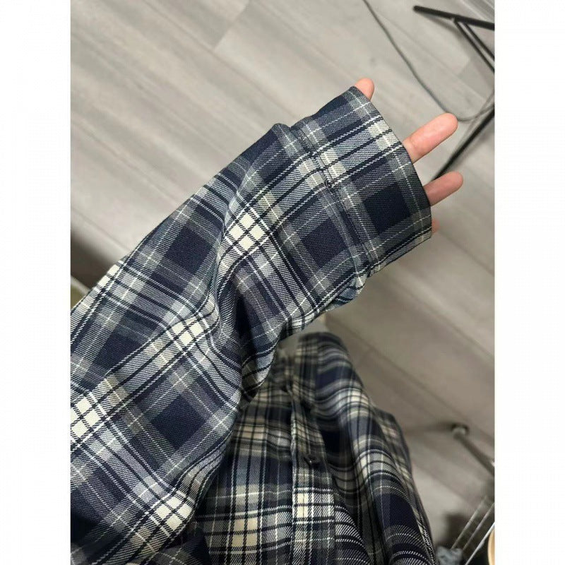 Female Dopamine Tender Plaid Shirt Coat