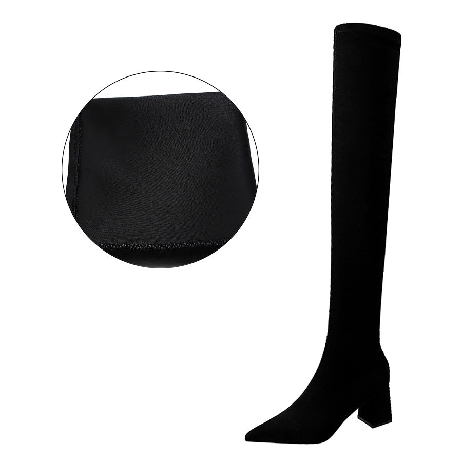 Women's High Heel Pointed Suede Sexy Boots