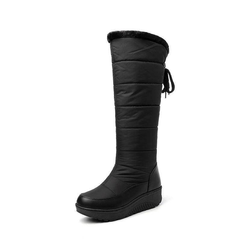 New Wedge-heel Casual Thick-fur High-top Snow Boots