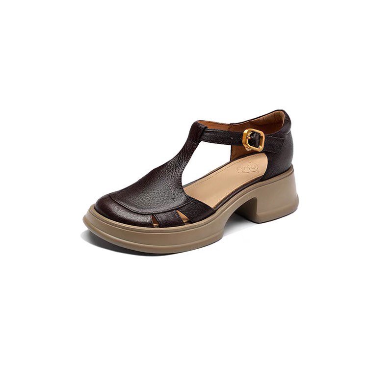 Small Chunky Heel Platform Ankle-strap High Heels