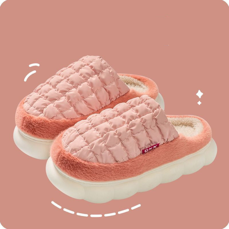 Student Dormitory Men's Thick Sole Fleece Bread Shoes