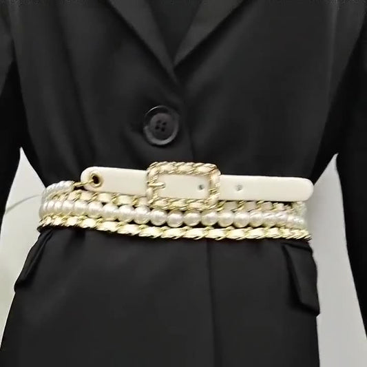 Women's Fashion Pearl Chain Waist Chain