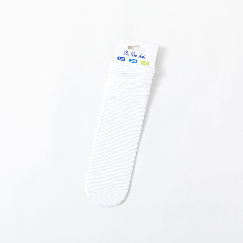 Ladies Velvet Solid Color Loose Mouth Socks