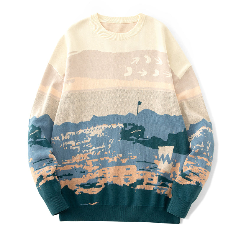 Fashionable And Simple Men's Loose Warm Sweater
