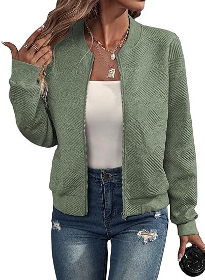 Zipper Pocket Comfort And Casual Women's Long Sleeve Jacket