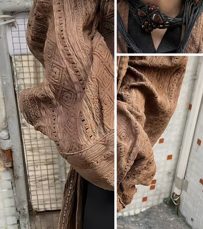 Splicing Strap Long Sleeved Jacket