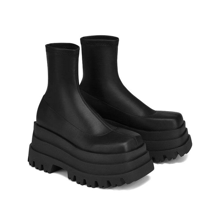 Autumn And Winter New Street Style Thick Soled Women's Boots
