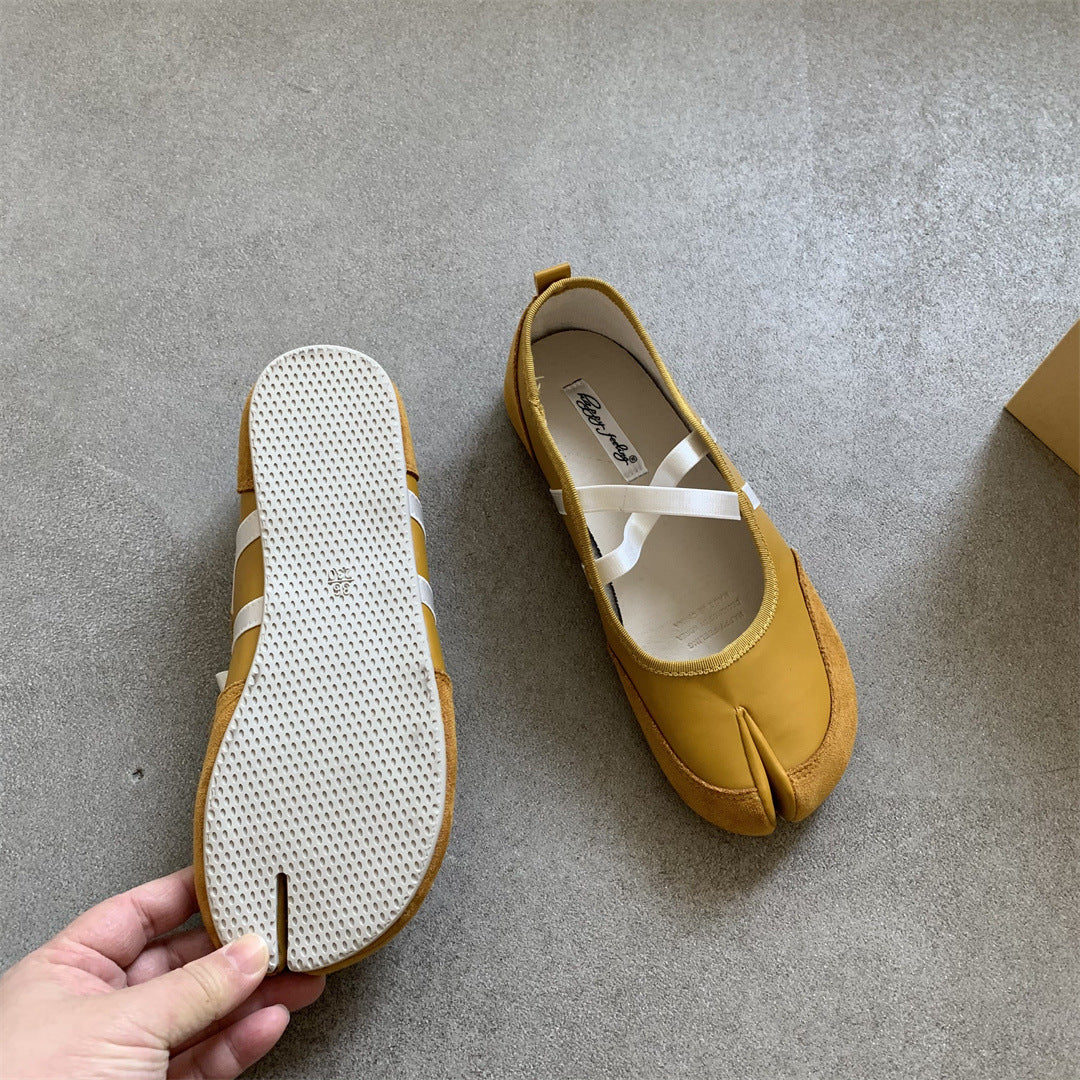 Thick Bottom Split Toe Trotter Feet Pumps Women