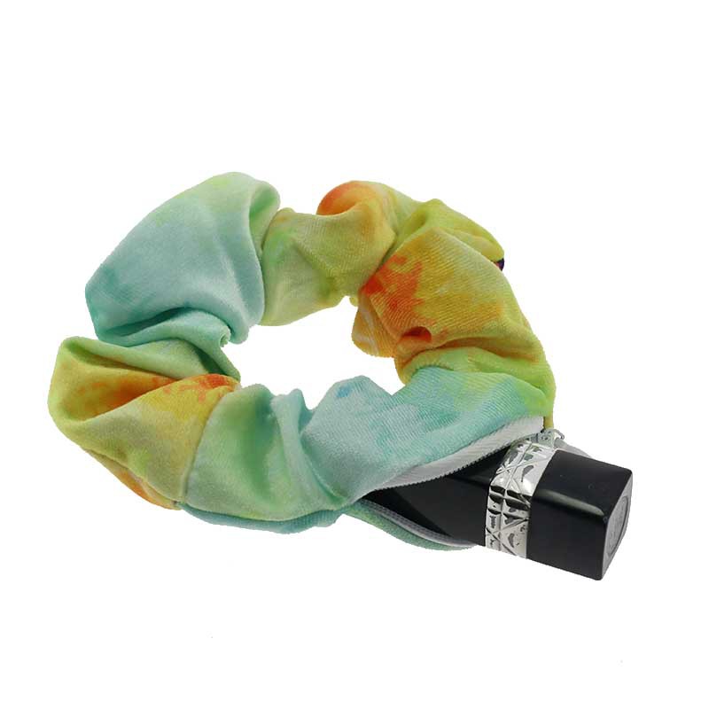 Gradient Color Diamond Velvet Large Intestine Ring Women