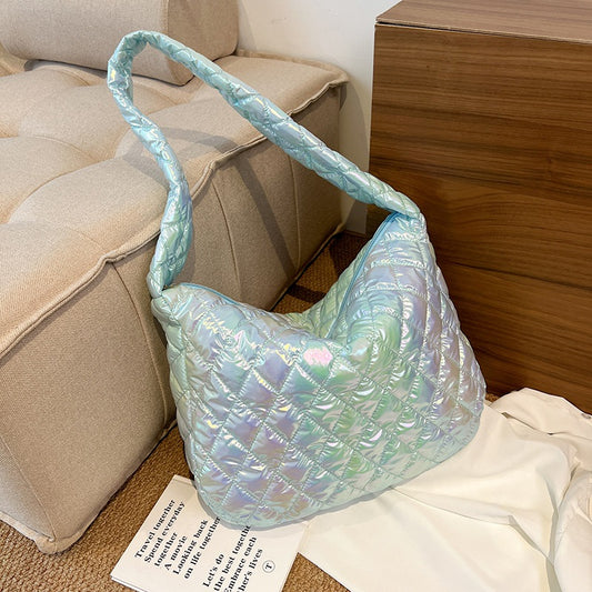 Women's Space Cotton Clothing Simple Casual Shoulder Tote Bag