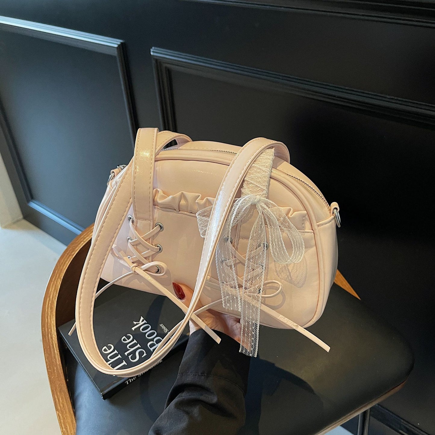 Fashion Personality Bandage Bow Handbag For Women