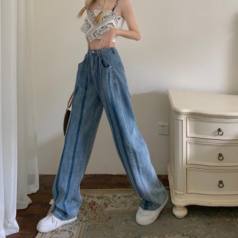 Retro High Waist All Match Mopping Pants