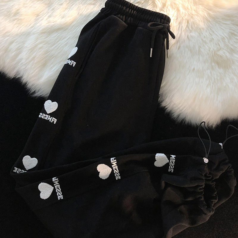High Waist Wide Leg Loose Ankle-tied Long Pants