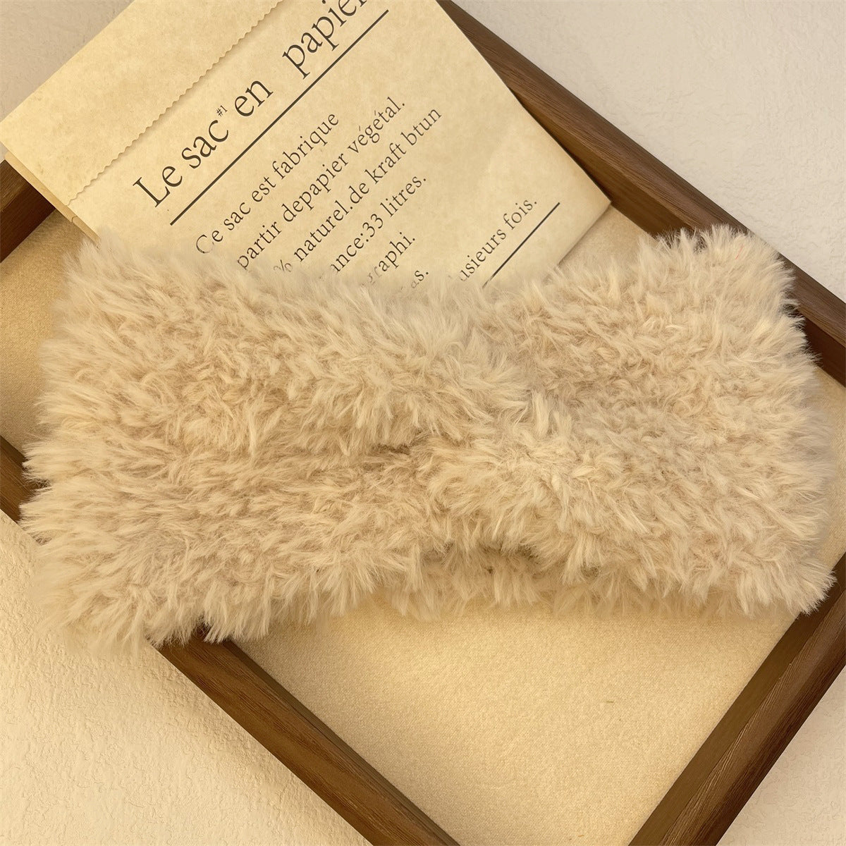 Plush Cross-Over Wide Thickened Warm Hairband For Women