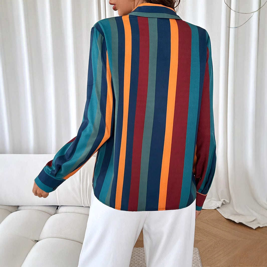 Womens New Casual Striped Top