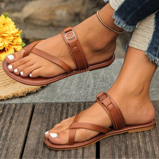 Plus-size Fashionable Womens Flat Sandals