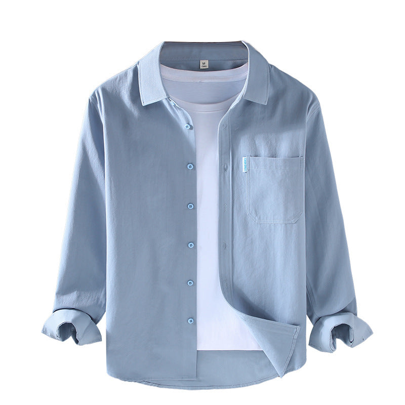 Cotton Long-sleeved Shirt Men's Simple Workwear