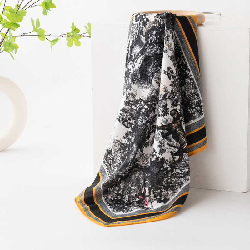 Printed 65cm Kerchief Scarf Shawl