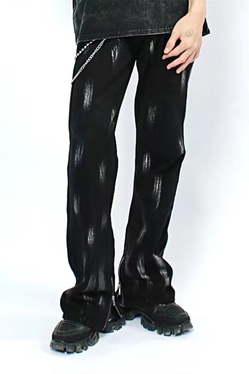 Design Sense Zippered Split Jeans