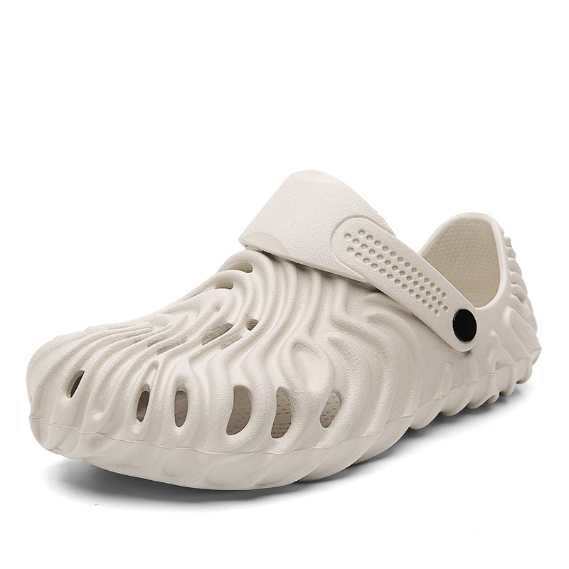 Summer New Adult Men's Breathable Baotou Casual Wear Hole Shoes