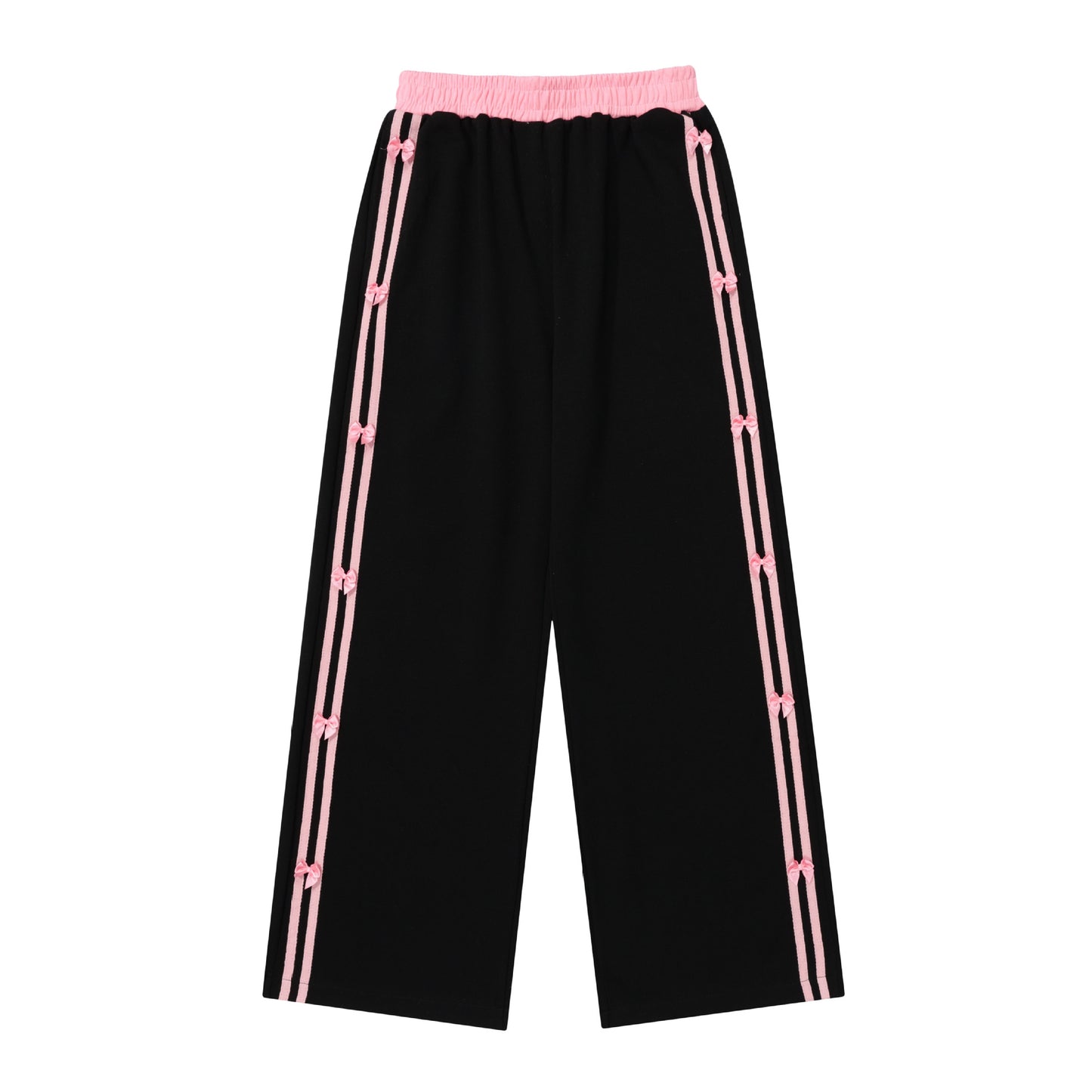 Women's American-style Retro Striped Bow Casual Trousers