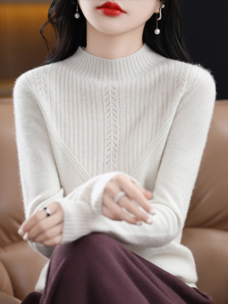 Fall And Winter Outer Wear Lazy And Versatile Knitted Bottoming Sweater