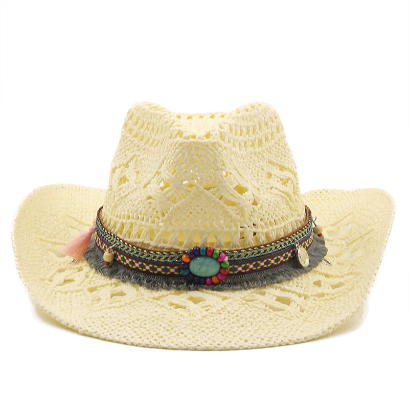 Natural Salt Grass Hand-knitted Western Cowboy Hat