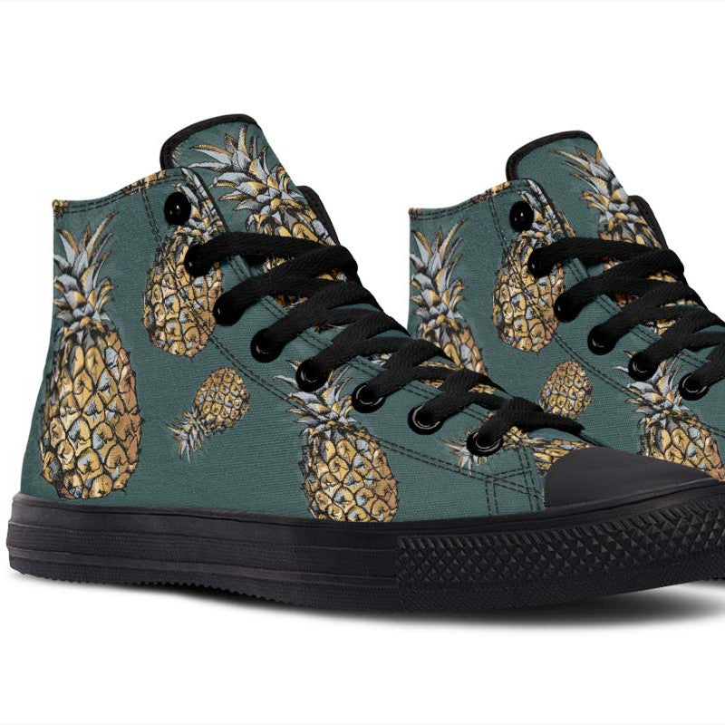 Men's And Women's Fashion Color Printing High-top Canvas Shoes